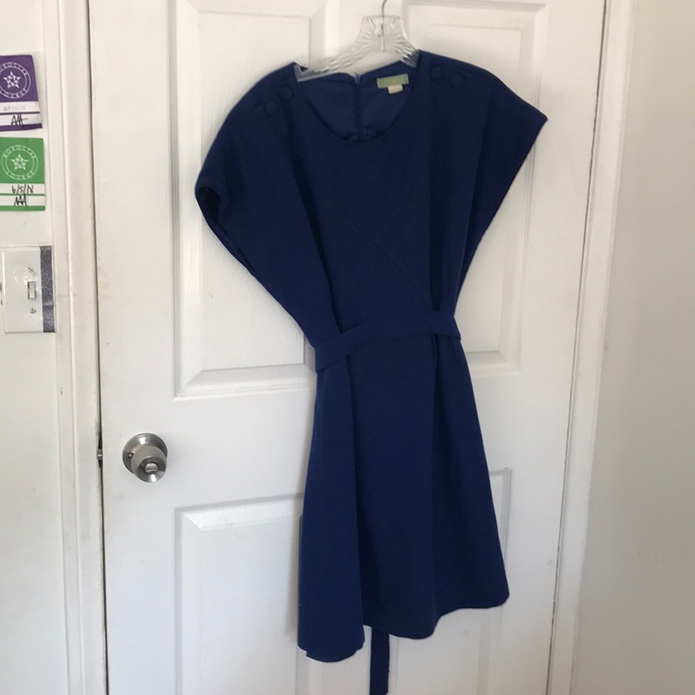 Anthropologie Blue Wool Dress